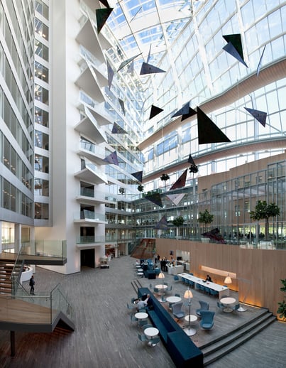 The Edge a smart building that utilizes sensors, image